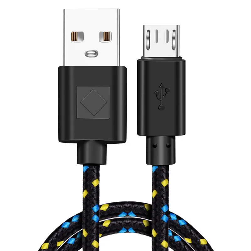 Micro USB кабель для samsung galaxy M10 A10 J2 A2 J4 Core J3 J7 J2 PRO A7 J3 J5 J7 A3 A5 быстрое зарядное устройство провода - Цвет: black