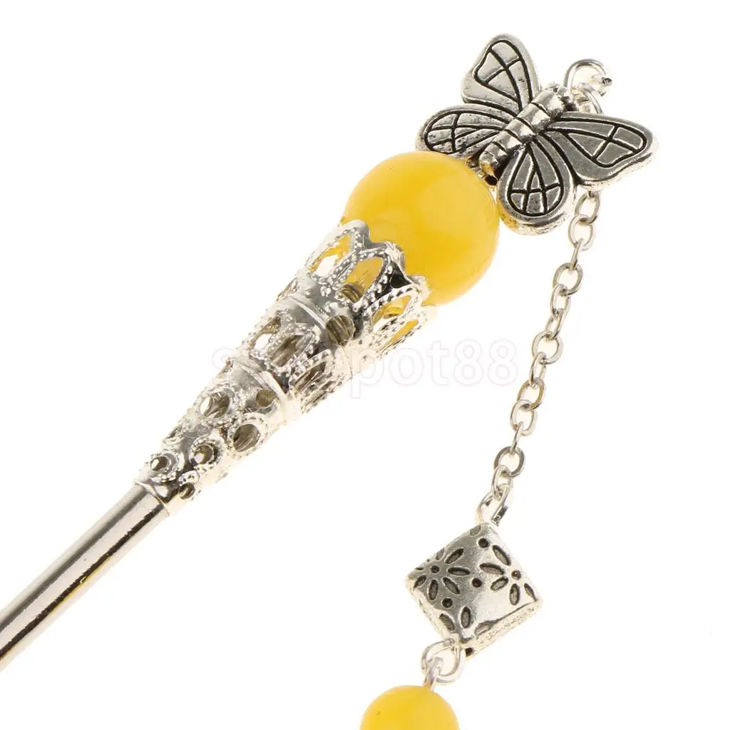 Handmade Chinese Girl Classic Butterfly Tassel Hairpin Headdress Hair Stick