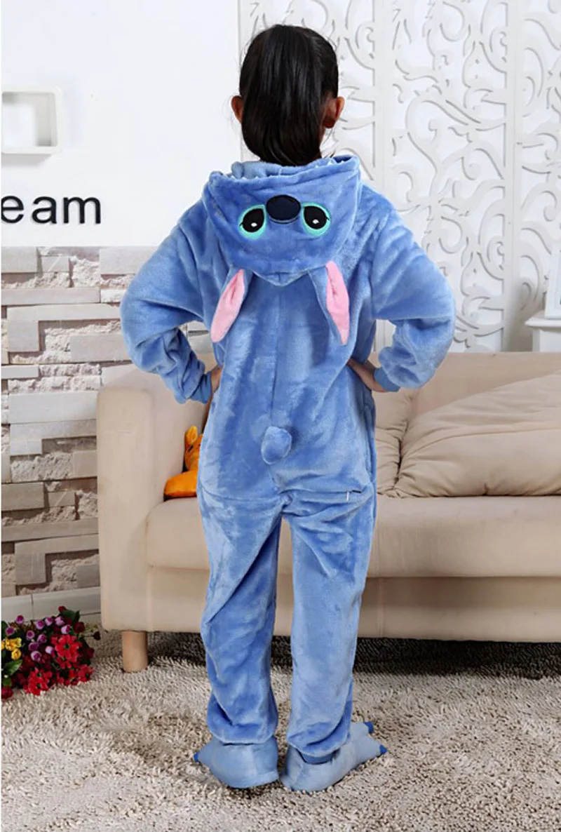 Onesie/Детские пижамы кигуруми; Детские фланелевые пижамы с капюшоном в виде панды и единорога для мальчиков и девочек; вечерние пижамы для костюмированной вечеринки