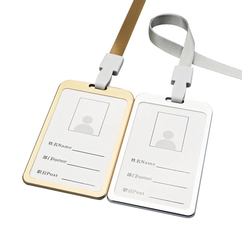New Arrival Aluminum Alloy Metal Vertical ID Badge font b Holder b font Bank Credit font