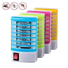 ЕС США Plug лампы против насекомых розетка электрическая ловушка освещение насекомых Летающий убийца насекомых ночник Отпугиватель комаров светодиодный светильник