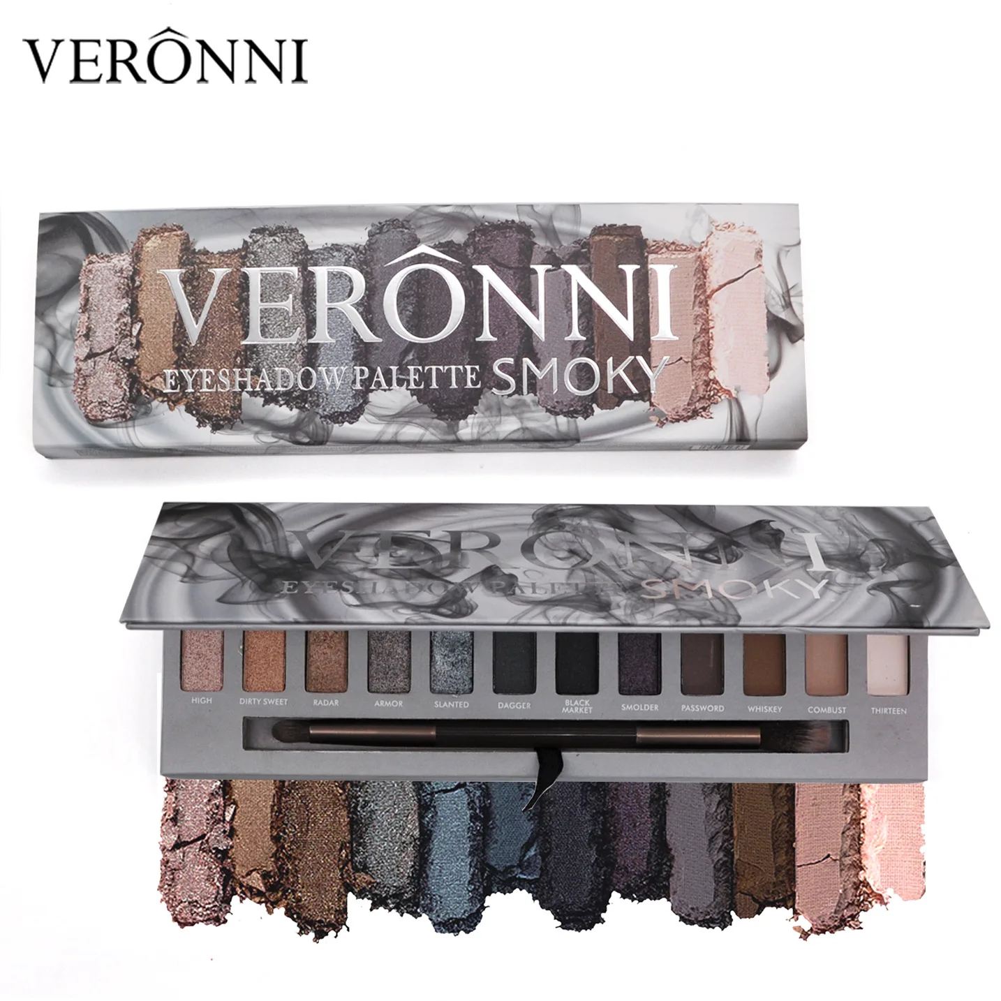 

Fashion Eyeshadow Palette 12Colors Long Lasting Matte Shimmer Pigmented Eye Shadow Powder Contouring Palette Professional Makeup