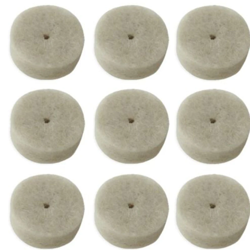 

10pc Felt Buffing Polishing Wheels 1/2inches Mandrel Wool Fits Rotary Tools Wodworking Polisher Tools
