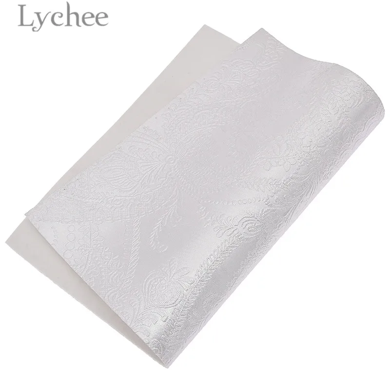 Lychee Life 29x21 см A4 тисненая Цветочная кожаная ткань высокого качества Синтетическая Кожа DIY материал для сумок одежды - Цвет: 6