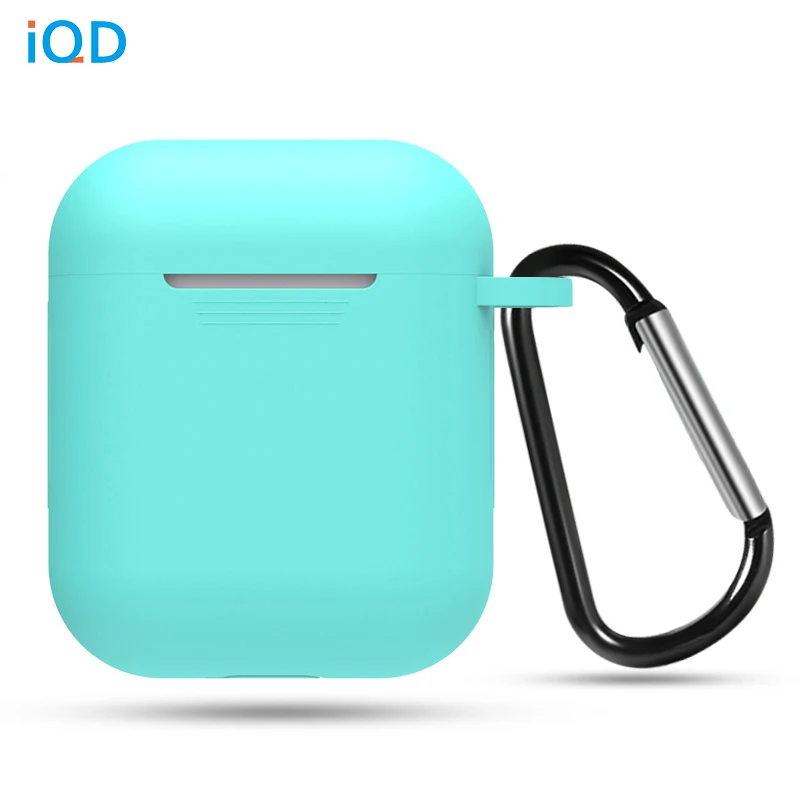 

IQD for AirPods Case Protective Silicone Keychain Shockproof for Apple AirPod 2 & 1 Charging Cover Accessories Premium Skin Kit
