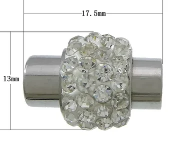 

Stainless Steel Magnetic Clasp,Statement jewellery Lantern, with rhinestone, 17.50x13mm, Hole:Approx 6mm, 50PCs/Lot, Sold By Lot
