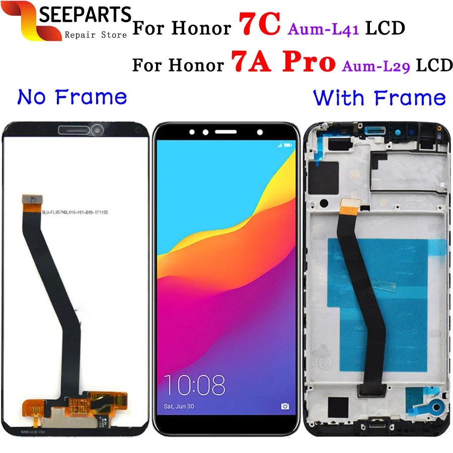 

2018 New 5.7 inch for Huawei Honor 7C Aum-L41 LCD Display Touch Screen Digitizer Assembly For Huawei honor 7a pro AUM-L29