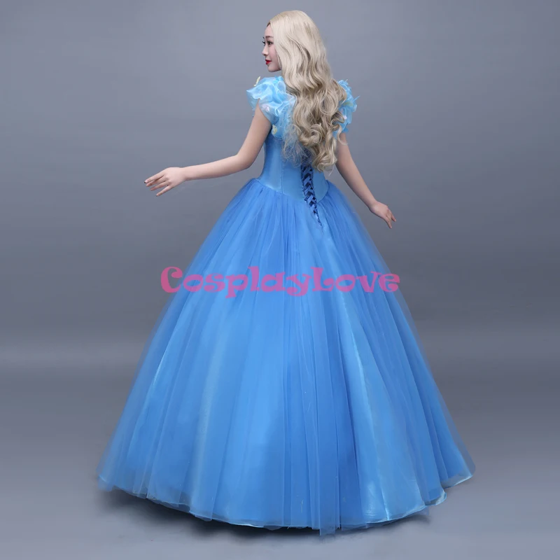 Cosplaylove Cinderella Cosplay Sky Blue The Princess Cinderella Dress Cosplay Costume Adult Kid Costumes Custom Made (2)