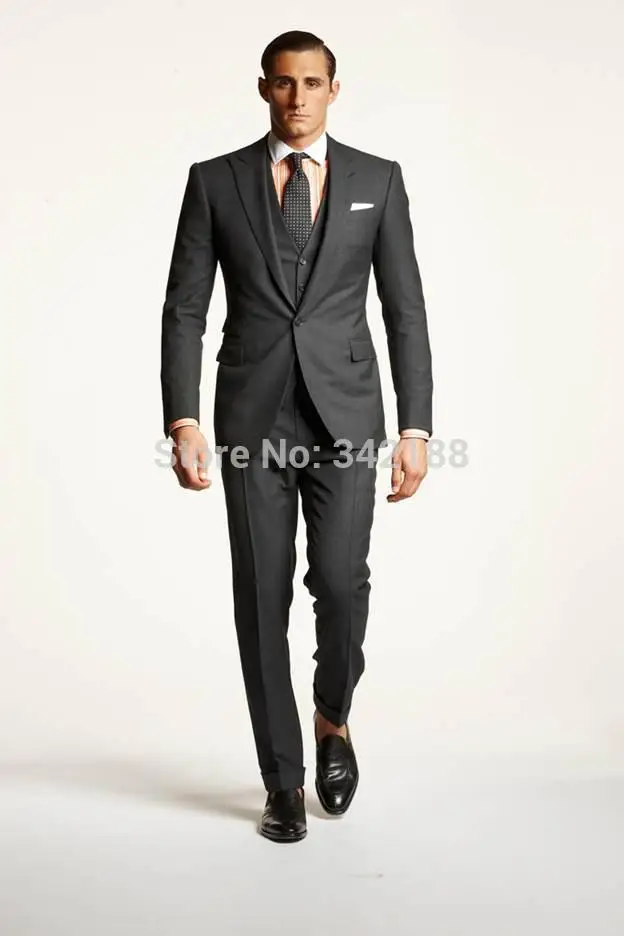 New Tuxedos Men's Wedding Dress Prom Clothing Blue Stripe men's dress Shawl collar purfle process wool-polyester suit