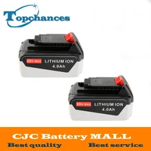 2x High Quality 20V 4000mAh Li-ion Rechargeable Power Tool Replacement Battery for BLACK & DECKER LB20 LBX20 LBXR20 LB2X4020-OPE