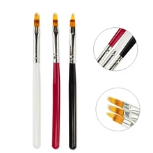 1 шт Кисть для ногтей УФ-гелевая ручка для рисования кисти для рисования черная/белая/красная деревянная ручка градиентный рисунок инструмент для маникюра инструмент для дизайна ногтей BE285