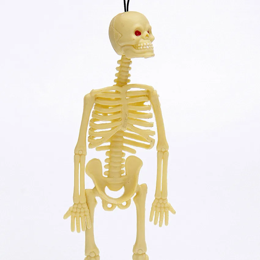 Забавная игрушка на Хэллоуин длина 20 см Реалистичная человеческая форма Скелет страшные Шутки игрушка Ключ Пряжка фигурка детские игрушки