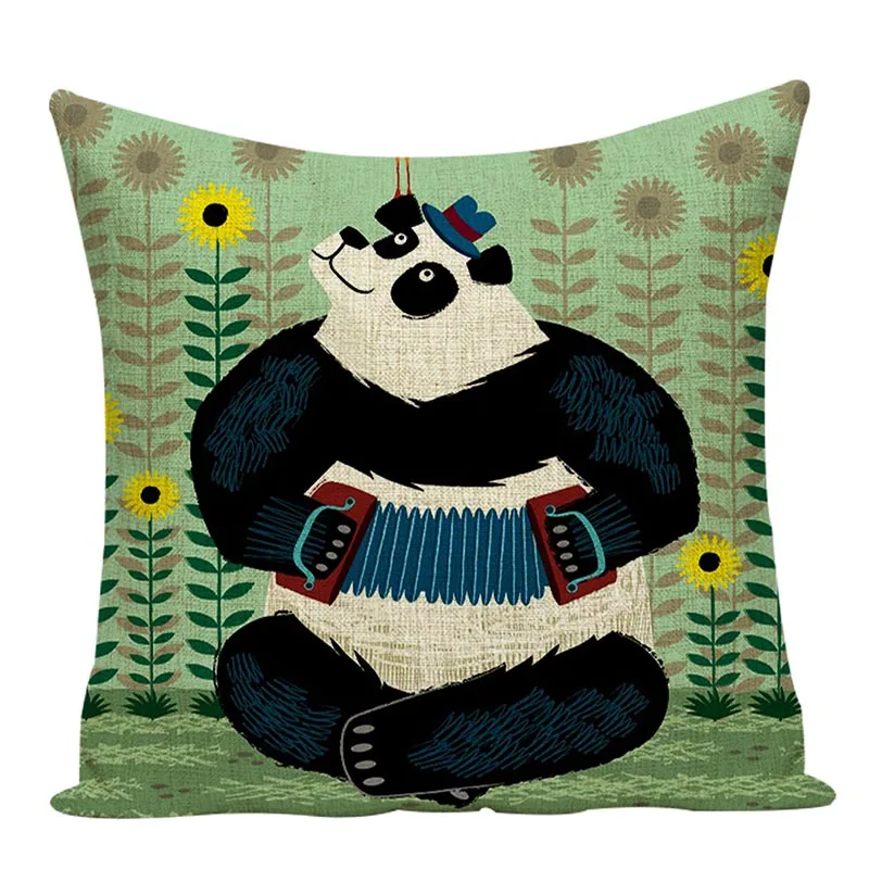 Caso Bonito Dos Desenhos Animados Teste Padra de almofada para Decorativa Capas Linho чехлы для диванов домашний
