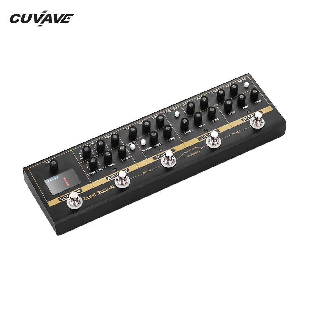 

CUVAVE CUBE SUGAR Combined Effects Pedal with 72 IR Cabinets Simulation 9 Loops Tuner Boost Overdrive Distortion Chorus Phaser