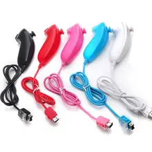 20 шт./партия, Многоцветный игровой контроллер Nunchuck, пульт дистанционного управления для nintendo wii