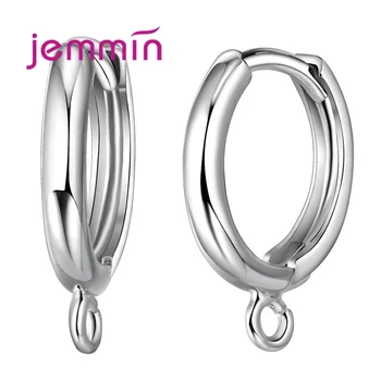 

Round Design Hoop Earrings for Women 925 Sterling Silver Making DIY Jewelry Accessory Earring Not Allergies 2PC/1Pair.
