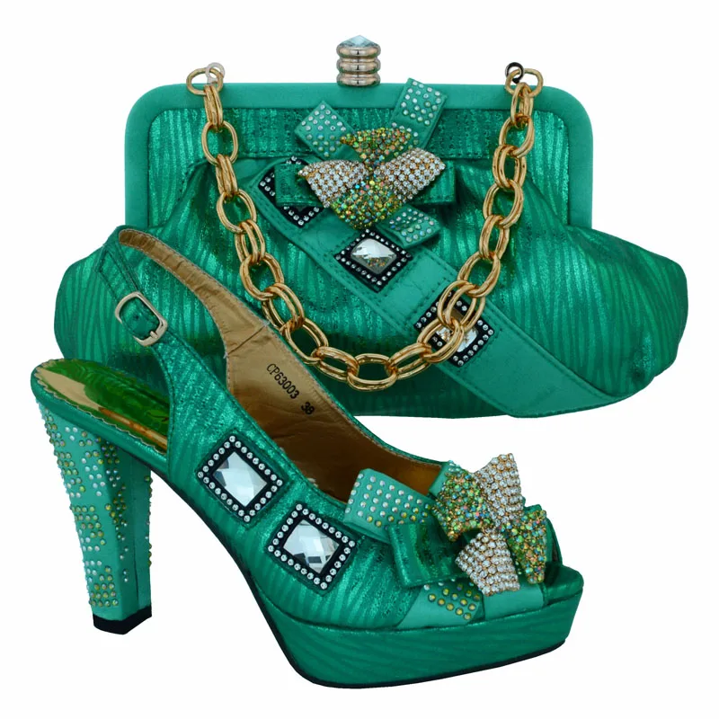 Good looking Matching shoes and bags italy for partyFashion African shoes and bag set of CP63003