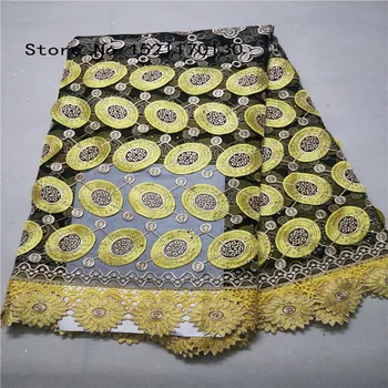 

African Wedding lace fabric High Quality latest 2019 African Guipure Embroidered fabric for Nigerian Wedding Dresses