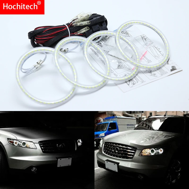 Для INFINITI FX35 FX45 2003 2008 ультра яркие SMD белые светодиодные глаза ангела лм 12 В