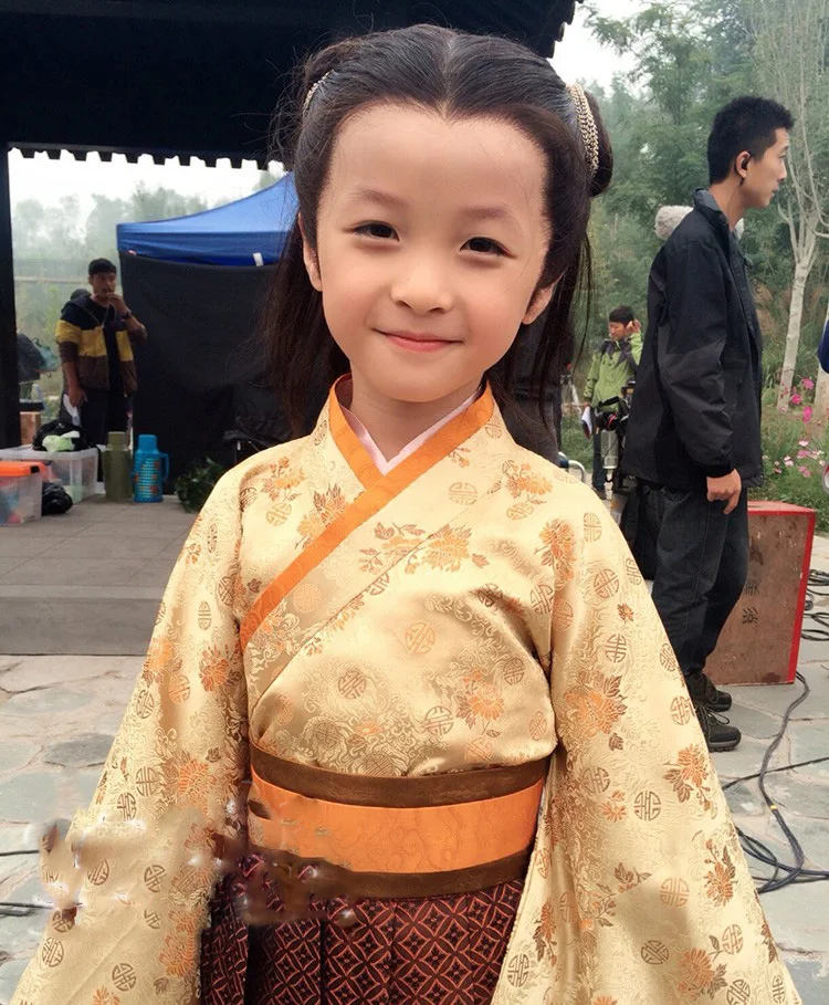 Детский розовый костюм Mi yue 2015 ТВ Play Legend of Mi yue-древний Qin Empress Xuan великолепный сценический костюм для маленькой девочки