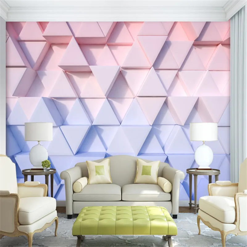 

custom modern 3d photo wallpaper 3d high quality non-woven mural wallpaper geometry plaster marble TV background wall home decor