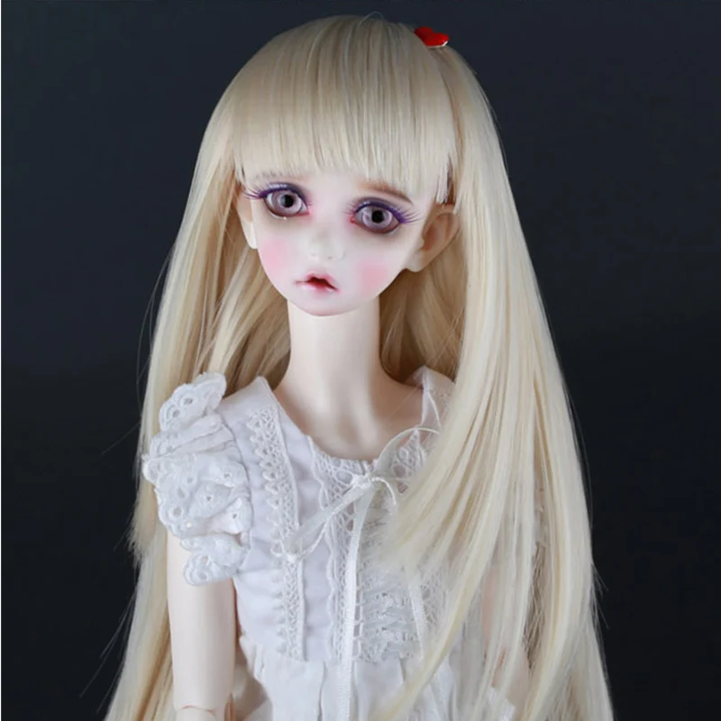 Cateleya BJD SD поддельные аккуратные длинные волосы челка 1/3 1/4 1/6 Высокая температура волокна куклы аксессуары есть товары теперь куклы волосы - Цвет: qianjinse