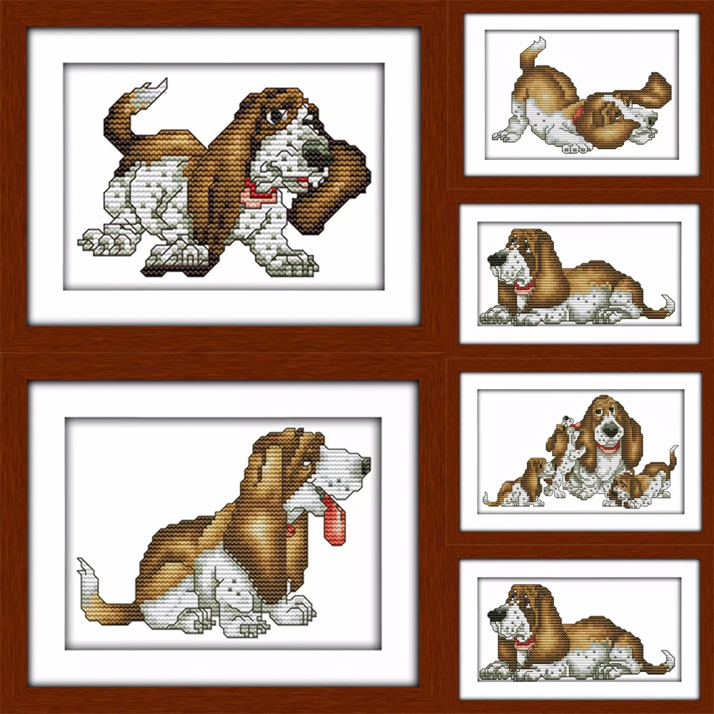 Joy Sunday Basset Hound Dog Dmc Counted Chinese Cross Stitch Pattern Kits Handcraft Make Embroidery With Chart Joy Sunday Cross Stitch Kitscounted Cross Stitch Kits Aliexpress