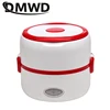 DMWD Portable Electric Heating Lunch Box Heater 2 layers Mini Rice Cooker Warmer Stainless Steel Food Container Meal Steamer EU ► Photo 1/4