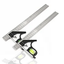 300 мм Регулируемая Инженерная комбинированная угловая Квадратная Стальная Прямоугольная линейка для разметки столярных измерительных инструментов