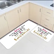 2 шт. кухонные подстилки И КОВРИКИ НАБОР забавных цитат каждая история любви домашний декор Нескользящая область бегун входной коврик
