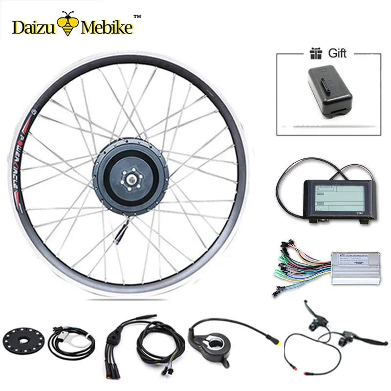 

JS 36V 350W 48V 500W Ebike Kit Electric Bike Conversion Kit Brushless Gear Hub Motor without Battery LED LCD Display Optional