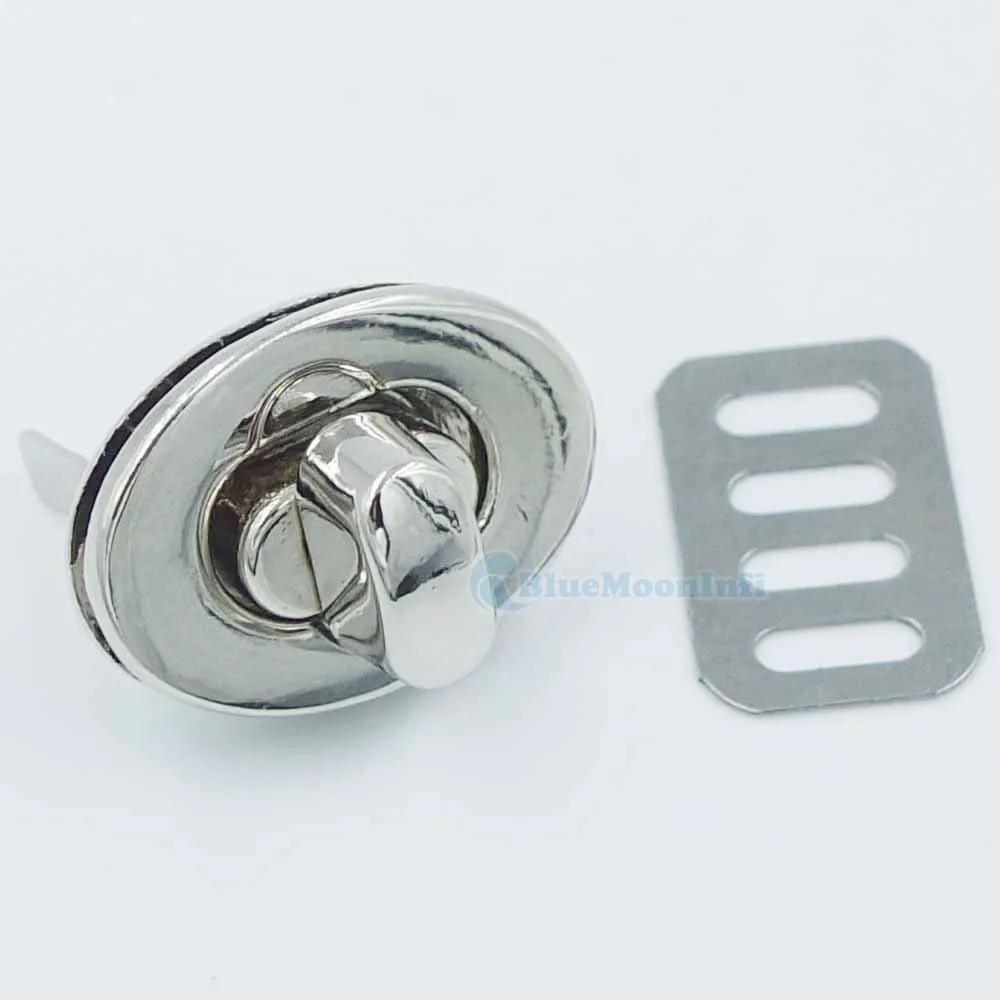 5 Sets / Lot Metal Turn Button Latch Closure Nickel Use for Catch Tuck