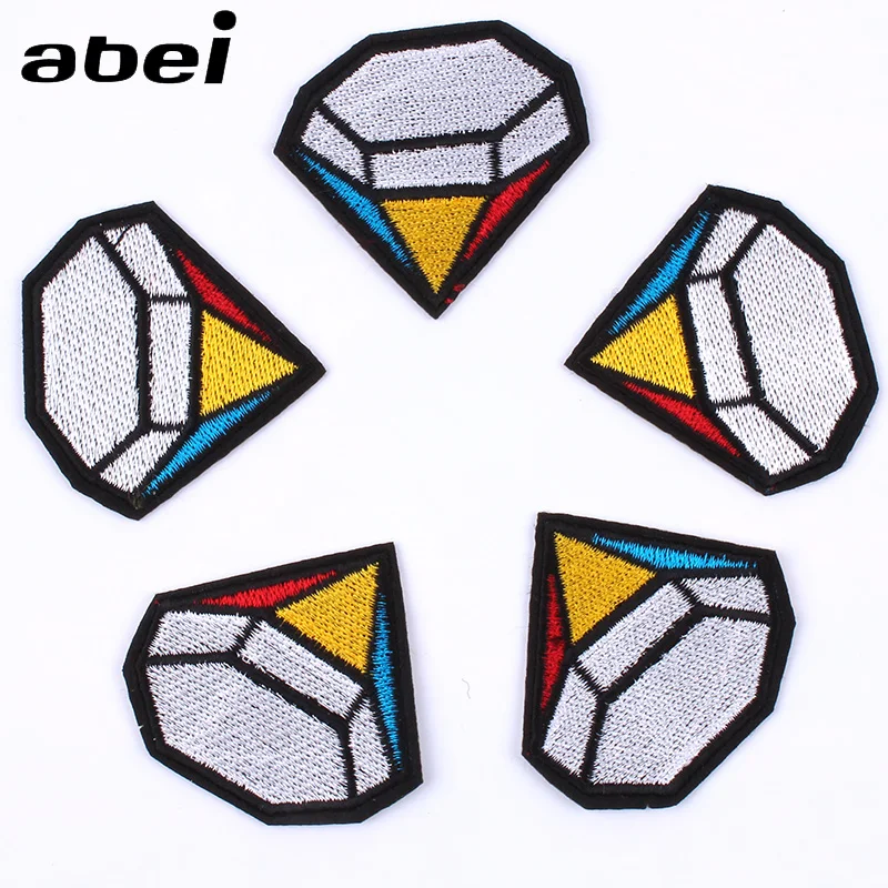 5pcs Quality Embroidered Diamond Patches DIY Garment Accessories