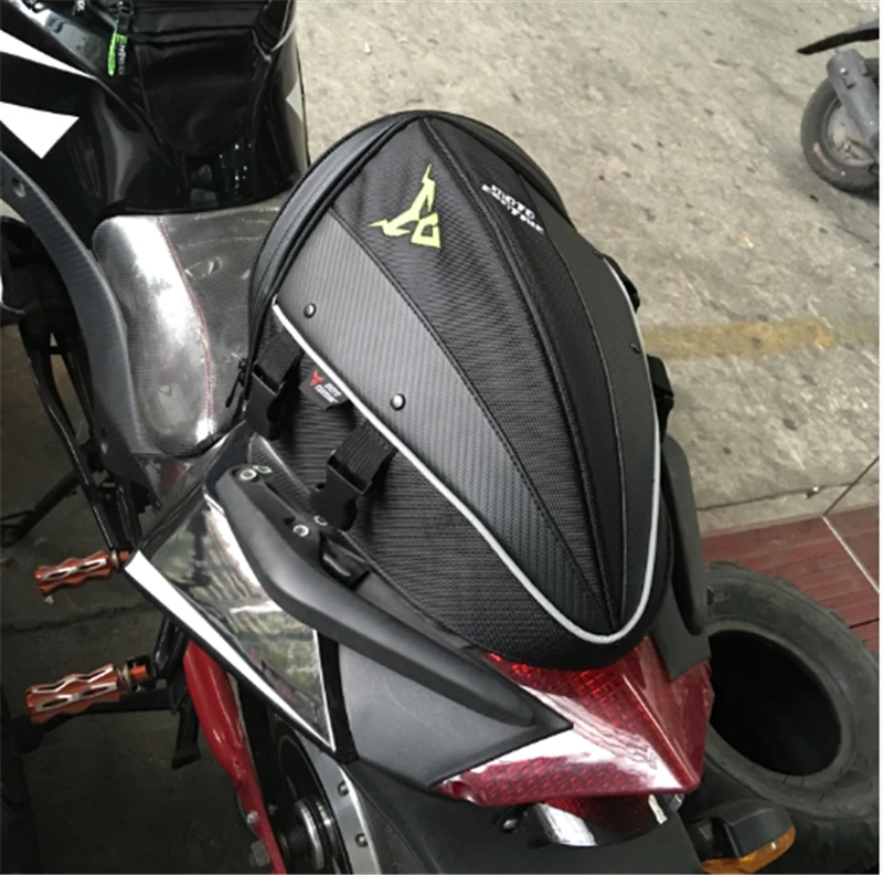 

PU Leather Motorcycle Back Seat Bag Motorbike Travel Tool Tail Bag Luggage Waterproof Riding Road Racing Handbag