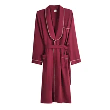 Новые мужские платья осень roupao de banho плюс размер bathrobe халат мужские высококачественные хлопковые брендовые пижамы с длинными рукавами мужской Халат