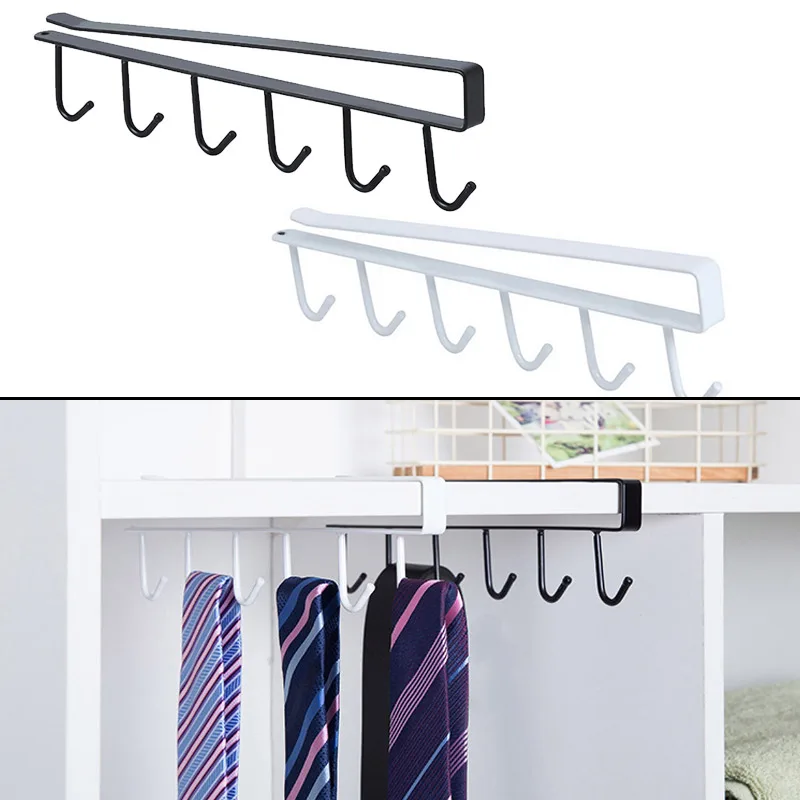 

Iron Kitchen Bathroom Organizer Storage Shelf Multi-functional Cupboard Hanging Hook Shelves For Towel Chest Cup Drainer Holder