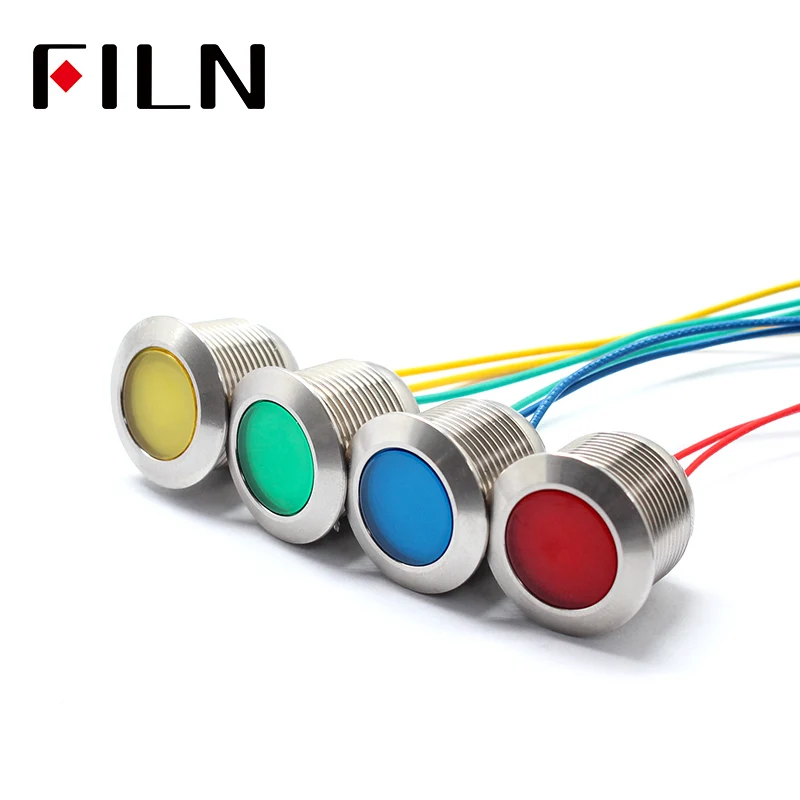 led waterproof lights indicator light signal light 12v 220v 110v 24v цена и фото