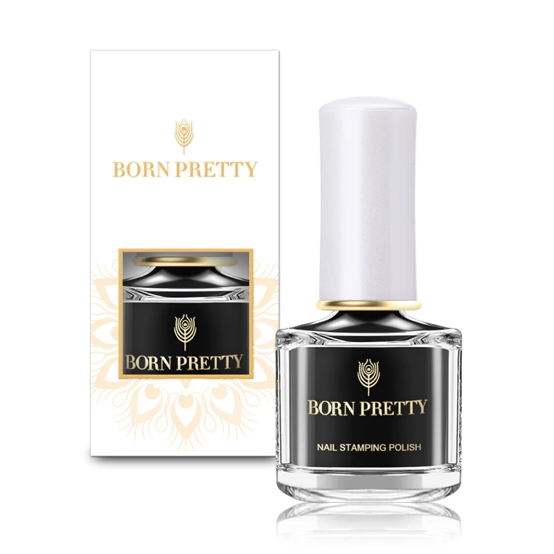 Лак для стемпинга BORN PRETTY Night 6 мл золотистая серебристая белая черная красная