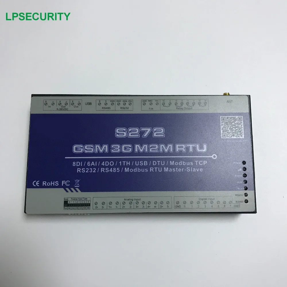 S272 gsm gprs rtu пульт дистанционного управления(8DI+ 6AI+ 4DO+ 1TH+ 1USB+ 1RS232/485) 850/900/1800/1900 МГц 2G 3g версия