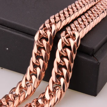 

Mens Chain Necklace Rose Gold Stainless Steel Curb Cuban Necklace for Men Figaro Link Fashion Jewelry Wholesale 11/13/16/19/21mm