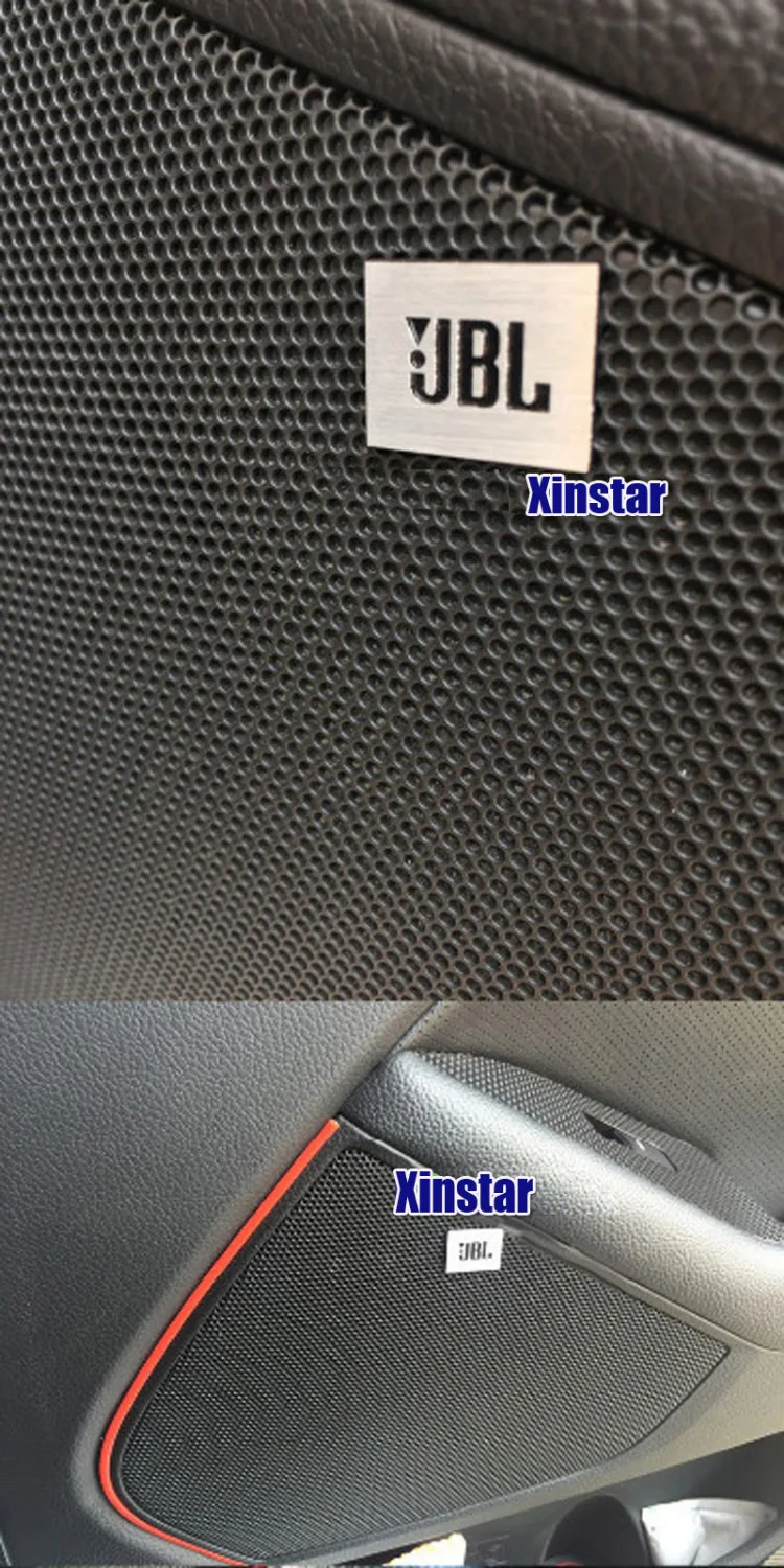 4 шт. алюминиевые автомобильные аудио наклейки для BMW Volkswagen Benz Honda Ford Toyota Cruz Audi Buick