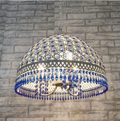 

Modren Bohemia Vintage Fashion LED Colorful K9 Crystal/White Pendant Lamp Hotel Hallway Store Club Cafe Coffee Shop