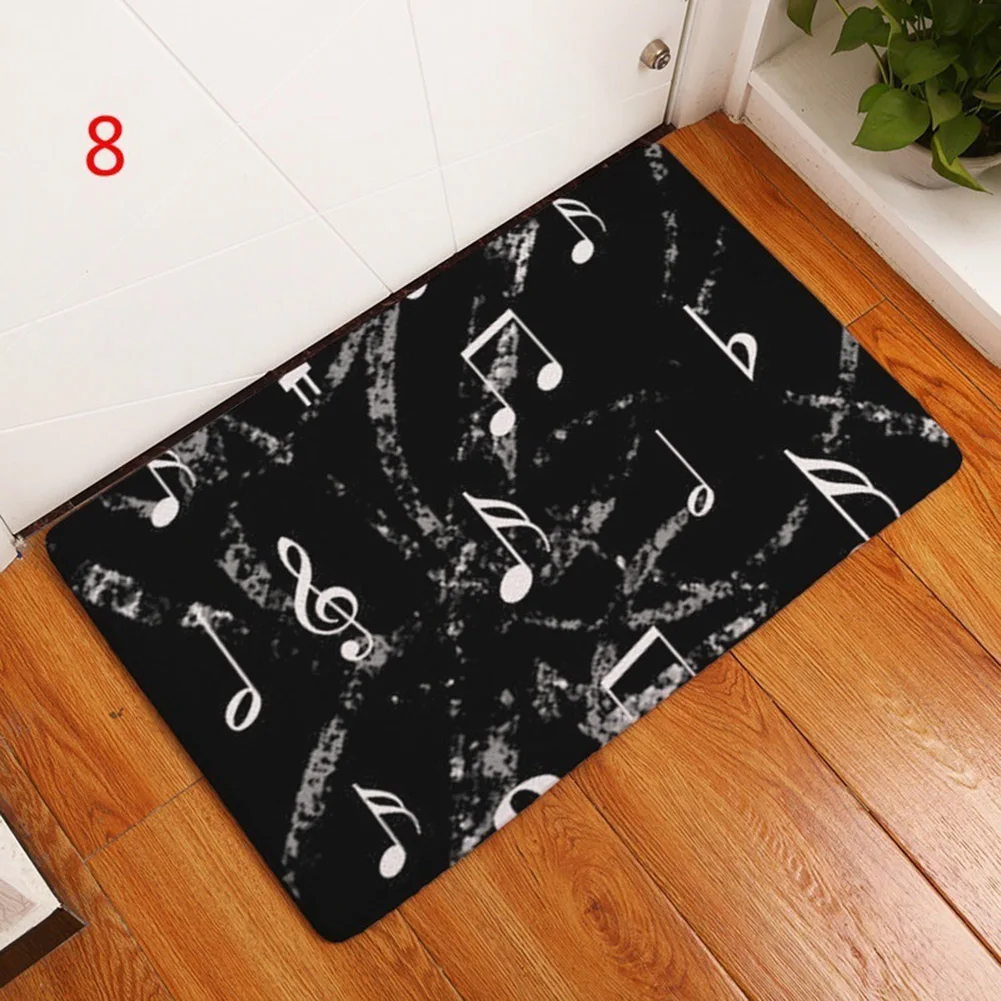 Piano Keyboard Note Hallway Door Mat Entrance Floor Rug Non-slip Bathroom Carpet Set