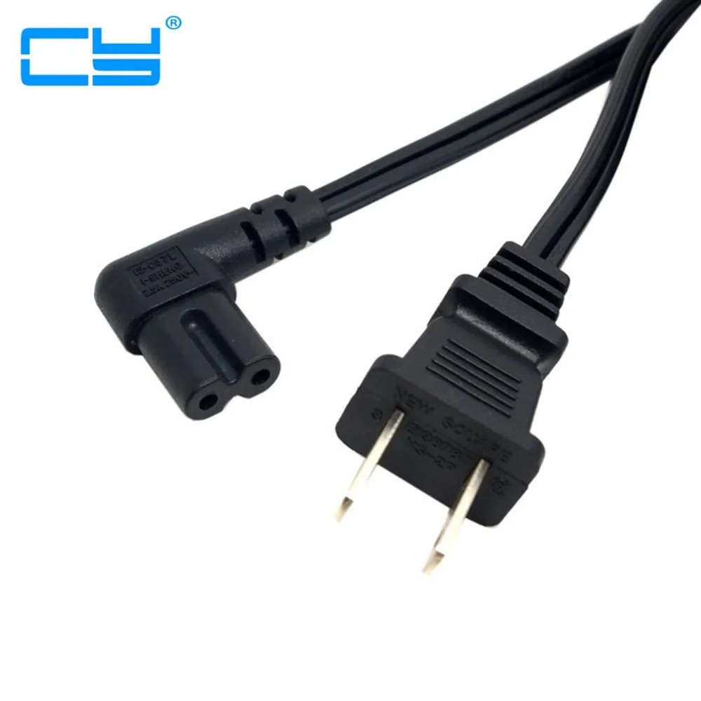 5 шт. США 2-контактный штекер до 90 градусов прямоугольный IEC 320 IEC320 C7 кабель питания