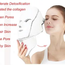 7 цветов светодиодный светодиодная маска для лица шеи маска для лица аппарат для омоложения кожи лечение электрическая омолаживающая маска для лица удаление электрическая красота спа-устройство