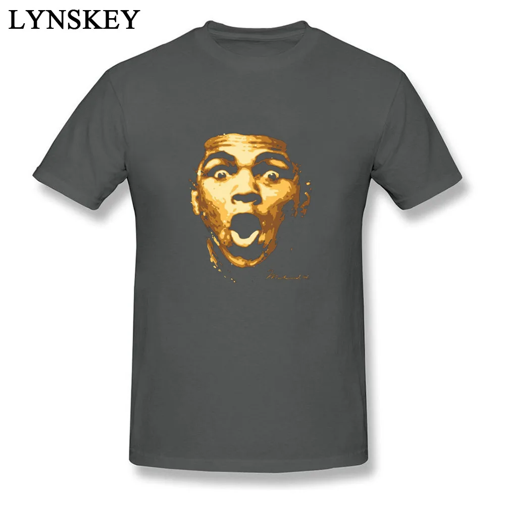 Normal T Shirt Fashion Round Collar Muhammad Ali Wallpapers 100% Cotton Fabric Men's Tops Shirt Classic Short Sleeve Tee-Shirt carbon