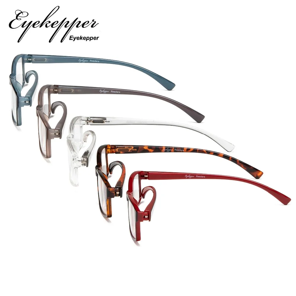 R178-Mix Eyekepper 5 пар прямоугольные очки для чтения удобные очки для чтения для женщин и мужчин