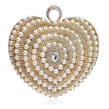 

Luxury Evening bag Party Handbags Women's Heart Shaped Diamonds Bao Bao Bag Chain Shoulder Purse Clutches handtassen dames