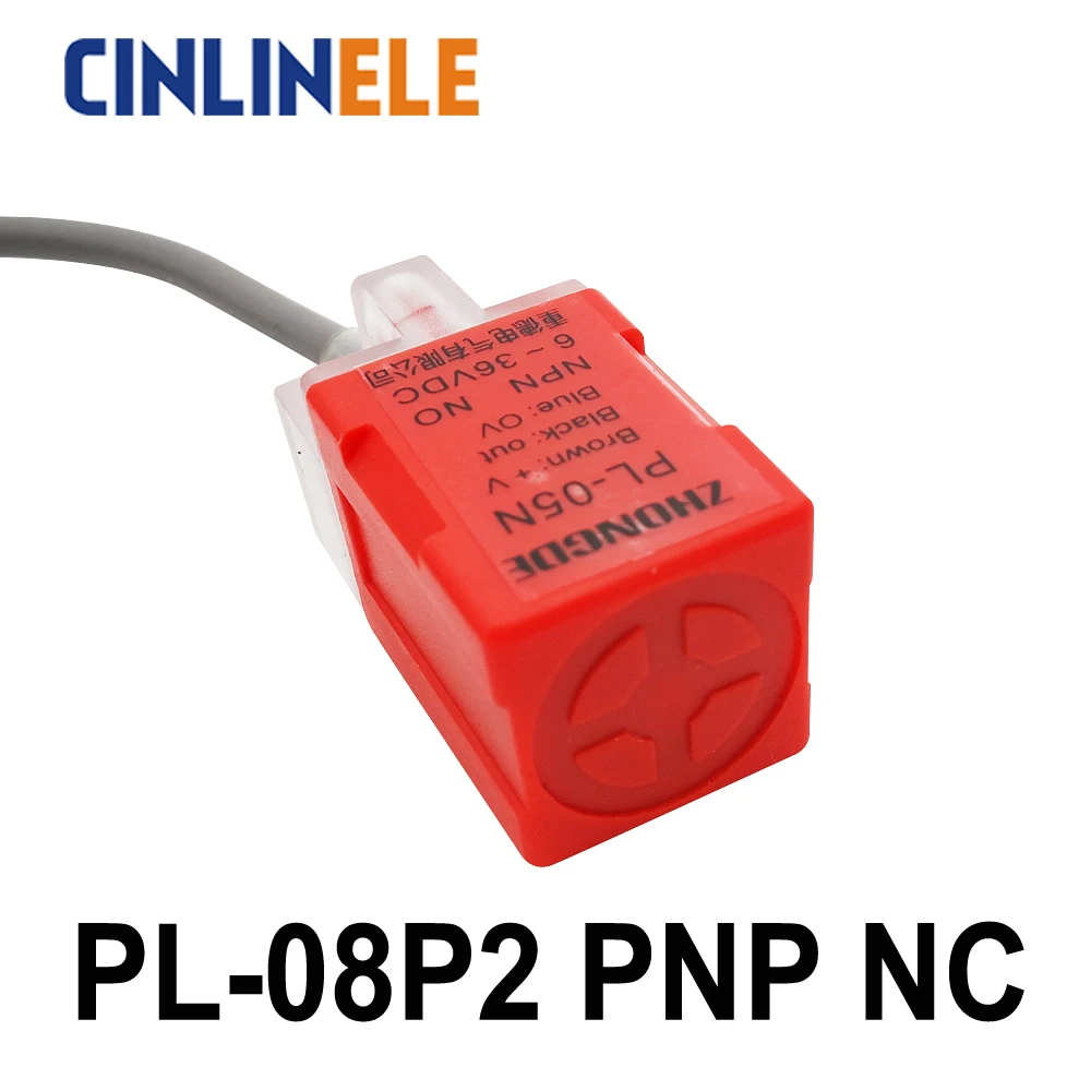 PL-08P2 8 мм зондирования DC PNP NC Cube основа индуктивной Экран щит типа датчик приближения LP08 датчик приближения 17*17*35