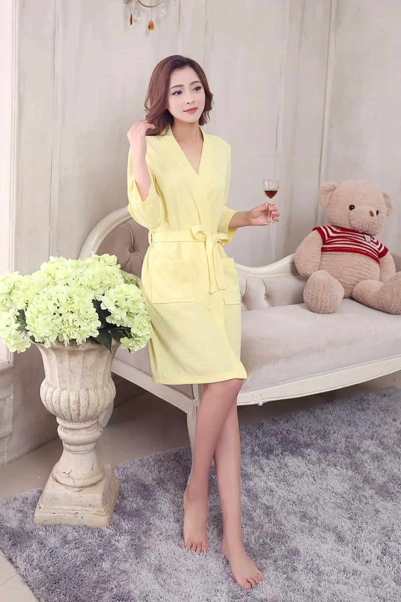 Unisex Mens Women\'s Long Cotton Sleep Lounge Robes RBS-C LYQ115 11